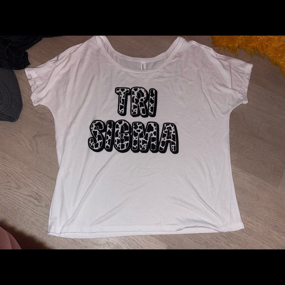 Perfect Condition Tri Sigma cow tee